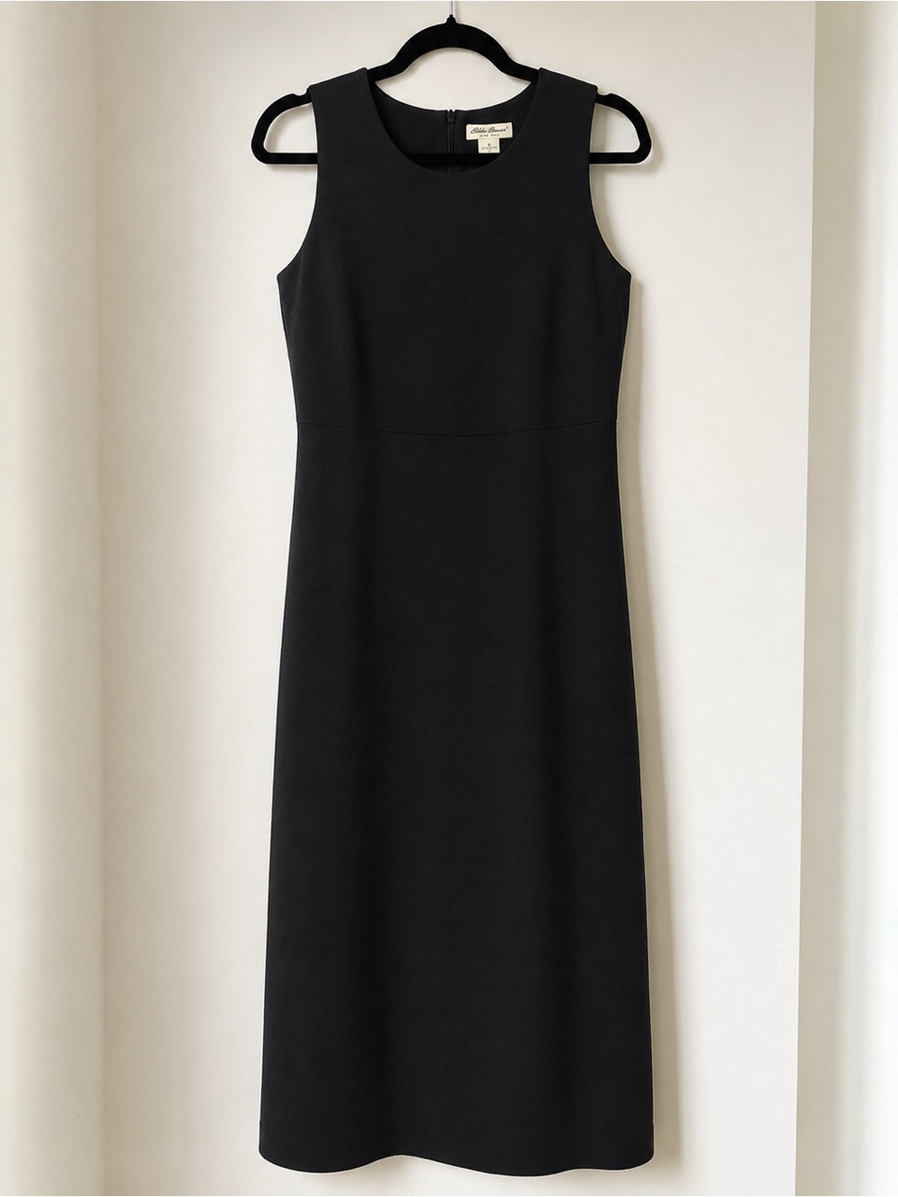 Eddie Bauer Black Sleeveless Maxi Midi Dress Size 8 Classic Career Minimalist